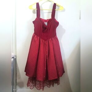 Disney, Small/petite red "Into the looking glass" dress